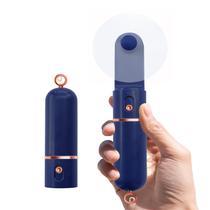 Ventilador Eléctrico AOCOOLFAN Portátil de Mano Recargable por USB en Azul Marino