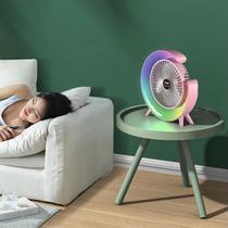 Ventilador Elétrico Colorido Rgb De Mesa Com Design Confort Alta Potência