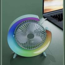 Ventilador Elétrico Colorido Rgb De Mesa Com Design Confort Eletrodomésticos Ventilador Elétrico Colorido Rgb De Mesa Com Design Confort Eletrodomésticos