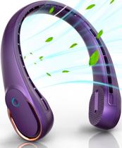 Ventilador elétrico vestível FrSara A8 Ventilador de pescoço sem lâmina roxo