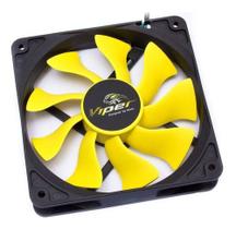 Ventilador Fan 120mm Cooler Viper PWM 4 Pinos Alto Fluxo de Ar CFM 83 Amarelo