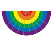 Ventilador Flag Rainbow 45x90cm de poliéster para orgulho LGBTQ+