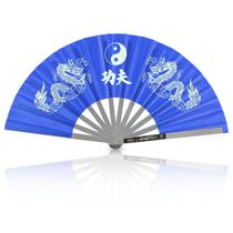Ventilador Kung Fu Tai Chi Frdhee em aço inoxidável azul Ventilador Kung Fu Tai Chi Frdhee em aço inoxidável azul