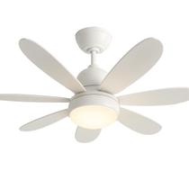 Ventilador Lâmpada 6 Pás Super Led De Teto Silencioso Bivolt 110v/220v Com Controle Remoto