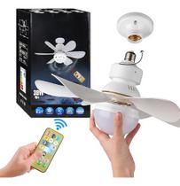 Ventilador Lâmpada de Teto 3 modos Led Silencioso Moderno 42 cm diametro