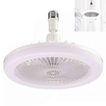 Ventilador Lampada de Teto Aromaterapia Led Ajustavel Quarto Casa Apartamento Sala de Estar Controle 3 em 1 Branco Frio Quente