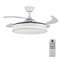 Ventilador Lampada de Teto Grande Retratil Led 3 em 1 Lustre Controle Remoto Ajustavel Casa Sala Quarto Recepçao Escritorio Potente Silencioso