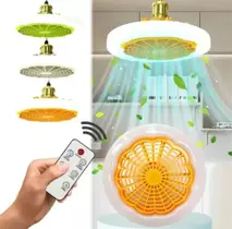 Ventilador Lâmpada De Teto Led 30W Ajustável Bivolt Controle