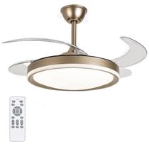 Ventilador Lampada de Teto Retratil Grande Lustre Led 3 em 1 Controle Ajustavel Quarto Casa Recepçao Apartamento