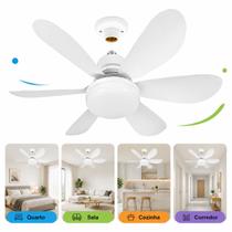 Ventilador Lâmpada E27 com Controle de Brilho Velocidade e Timer Ventilador Lâmpada E27 com Controle de Brilho Velocidade e Timer