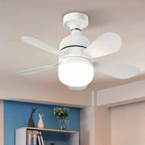 Ventilador Led + Controle De Teto C/ Lâmpada Para Bocal E27