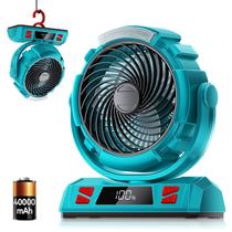 Ventilador LED de acampamento com luz, bateria recarregável de 40000mAh