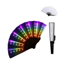 Ventilador LED Dobrável Com Brilho Ajustável Para Decoração De Festas Em Bares, Clubes, Shows De Ventilador LED Dobrável Com Brilho Ajustável Para Decoração De Festas Em Bares, Clubes, Shows De