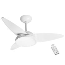 Ventilador LED Lian Branco 110V 3 Pás e Controle Ventilador LED Lian Branco 110V 3 Pás e Controle