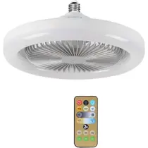 Ventilador Luminária De Teto 30W Luz Led Com Controle Remoto Bivolt 110V/220V