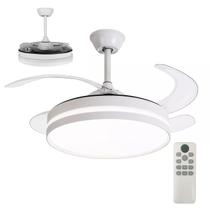 Ventilador Lustre de Teto Grande Lampada Led 3 em 1 Controle Remoto Ajustavel Retratil Casa Sala Quarto Recepçao Escritorio Potente Silencioso Confort