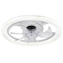 Ventilador Lustre Lampada de Teto Luxo Grande Led Ajustavel Controle 3 em 1 Quarto Casa Apartamento Sala de Estar Branco Frio Quente Silencioso