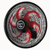 Ventilador Maggie Parede Preto Oscilante 220V Pás Vermelho Ventilador Maggie Parede Preto Oscilante 220V Pás Vermelho
