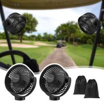 Ventilador magnético para carrinho de golfe, pacote com 2 unidades MAGOLFIN, recarregável de 12000mAh