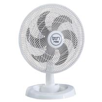 Ventilador Médio Maggie Branco Oscilante 220V Pás Prata