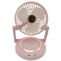 Ventilador Mesa Dobravel 3 Niveis Luz Led Silencioso Usb Portatil Recarregavel Verao Calor Maquiagem Leitura Iluminaçao Ventilador Mesa Dobravel 3 Niveis Luz Led Silencioso Usb Portatil Recarregavel Verao Calor Maquiagem Leitura Iluminaçao