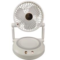 Ventilador Mesa Dobravel 3 Velocidades Led Iluminaçao Decoraçao Usb Portatil Verao Calor Dias Quentes Escrivaninha