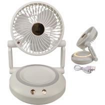 Ventilador Mesa Dobravel 3 Velocidades Led Iluminaçao Usb Portatil Calor Verao Sol Decoraçao Penteadeira Maquiagem Ventilador Mesa Dobravel 3 Velocidades Led Iluminaçao Usb Portatil Calor Verao Sol Decoraçao Penteadeira Maquiagem