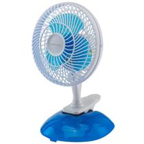 Ventilador Mesa Mini C/Clip 2 Veloc 20Cm 220V Br/Azul