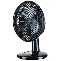 VENTILADOR mesa parede MINI TURBO 20CM PRETO/PRATA 127V