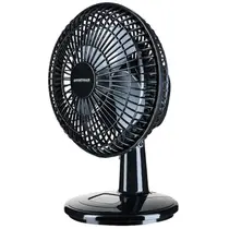 Ventilador Mesa Parede Mini Turbo 20Cm Preto/Prata 127V