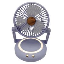 Ventilador Mesa Portatil Giratório Maquiagem Cozinha Quarto Cor:Lilás Ventilador Mesa Portatil Giratório Maquiagem Cozinha Quarto Cor:Lilás