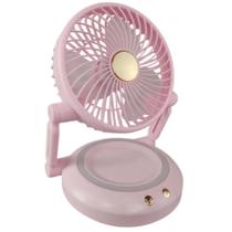 Ventilador Mesa Portatil Giratório Maquiagem Cozinha Quarto Cor:Rosa Ventilador Mesa Portatil Giratório Maquiagem Cozinha Quarto Cor:Rosa