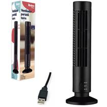 Ventilador Mesa Torre 5V Com 2 Velocidades + Usb 32,5X10,5Cm