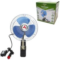 Ventilador mini automotivo com 1 velocidade com base de plastico modelo presilha 12v 6''