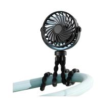 Ventilador Mini USB Recarregável Portátil Com Luz Noturna Para Carrinho De Bebê, Mesa E Viagens
