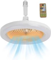 Ventilador moderno de teto e parede com luz led e controle remoto BOCAL FIXO