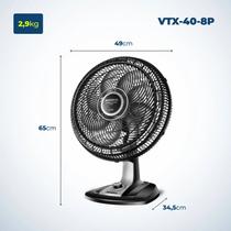 Ventilador Mondial 40CM 8P VTX40 Preto 220V