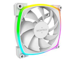 Ventilador Montech AX 120 ARGB 1600PWM de alta durabilidade branco