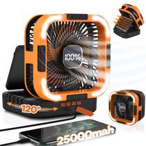 Ventilador movido a energia solar Maraiss 25000mAh com luz LED de 6 velocidades Ventilador movido a energia solar Maraiss 25000mAh com luz LED de 6 velocidades