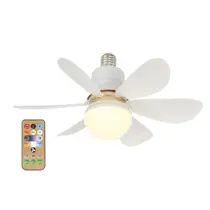 Ventilador Multifuncional De Teto C/ Lâmpada Led + Controle Para Bocal E27
