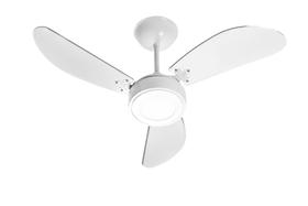 Ventilador New Cristal LED 3 Pás 127 Volts 130 watts Branco / Transparente VENTI DELTA