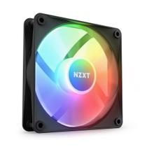 Ventilador NZXT F120 RGB Core 120 mm montado no hub com 8 LEDs pretos Ventilador NZXT F120 RGB Core 120 mm montado no hub com 8 LEDs pretos