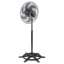 Ventilador Osc De Coluna Steel 50cm 6 Pás - Bivolt - Preto/prata