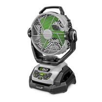 Ventilador oscilante com nebulização EGO Power+ FN1000 de 10 polegadas, 1700 CFM, 20 MPH, 6 modos de velocidade, 3 modos de oscilação e 3 modos de nebulização, bateria e carregador não incluídos, preto