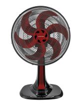 Ventilador Oscilante De Mesa Turbo 30cm Ventisol 6 Pás Cor da estrutura Preto Cor Das Pás Vermelho