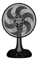 Ventilador Oscilante De Mesa Turbo Premium 52w 6 Pás 30cm Preto E Prata Ventisol 30 Cm 60 Hz 127v Plástico