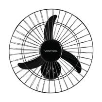 Ventilador Oscilante De Parede 60Cm New Preto Preto 127V Premium Ventisol