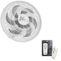 Ventilador Oscilante de Parede Free 40cm Branco Bivolt Com Controle Remoto ( Grade Plástica )