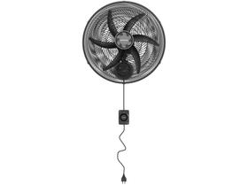 Ventilador Oscilante De Parede Monta Fácil 50cm 6P Preto Ventilador Oscilante De Parede Monta Fácil 50cm 6P Preto