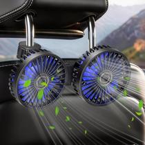 Ventilador para carro Qidoe USB com presilha ajustável, 3 velocidades, azul Ventilador para carro Qidoe USB com presilha ajustável, 3 velocidades, azul